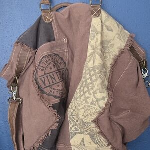 Myra Bag Pink Brown Beige Patchwork Tote